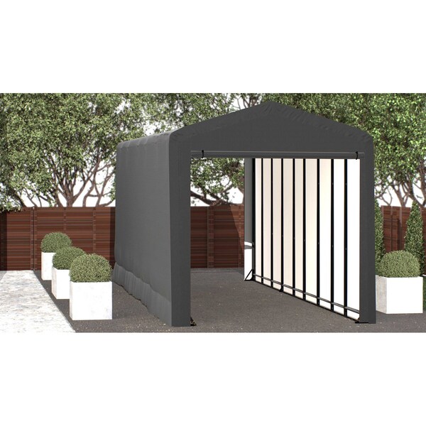Shelterlogic ShelterTube Wind and Snow-Load Rated Garage, 14x40x16 Gray SQAACC0103C01404016 - main